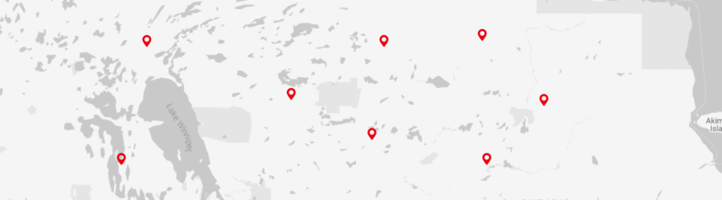 Map Showing Service Areas of Gardewine